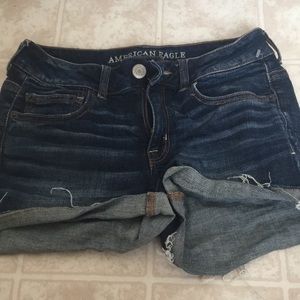 blue jean shorts